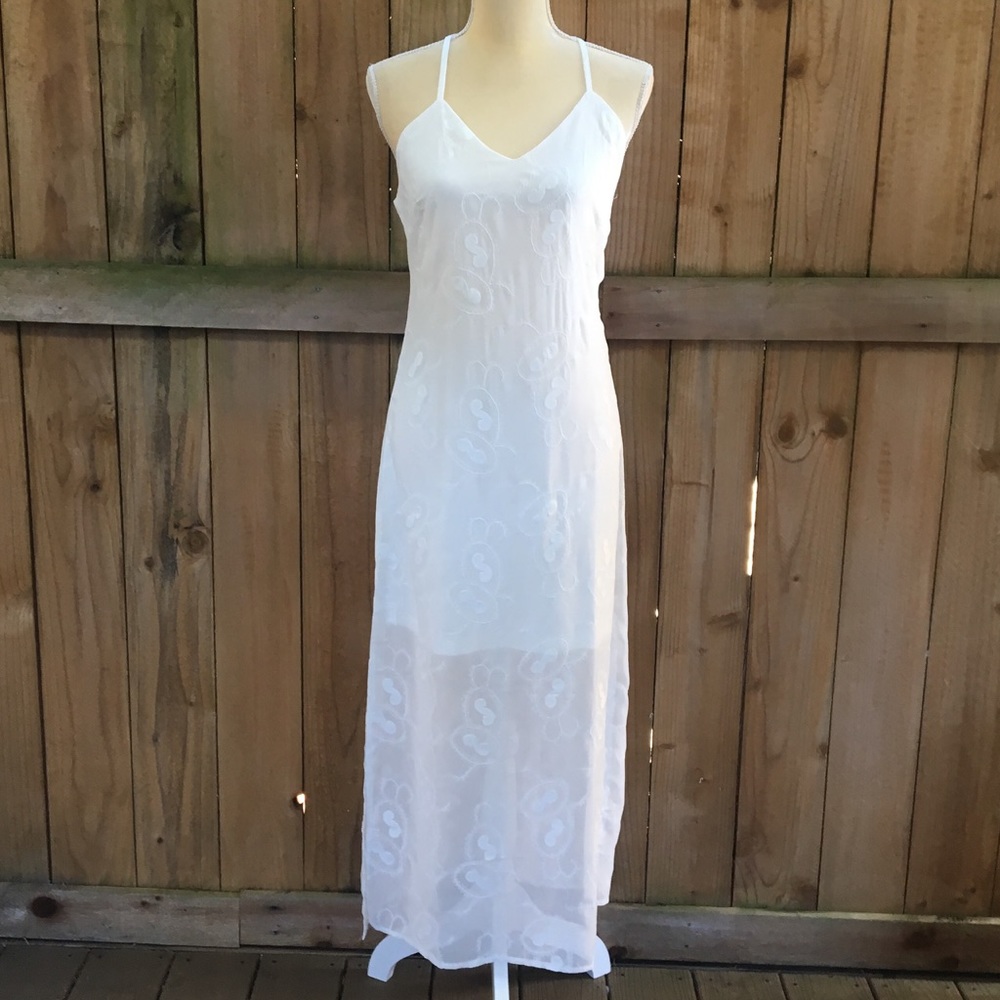 Available by Angela Fashion White Maxi Dress NWT